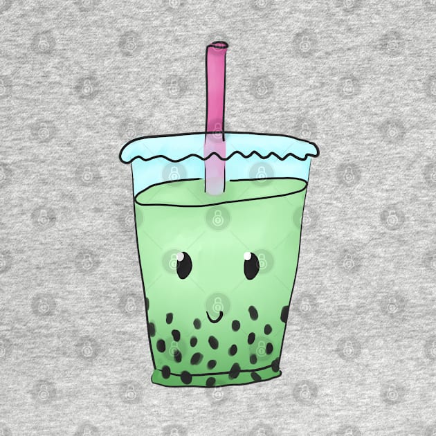 Cute Bubble Tea (Green) by alxandromeda